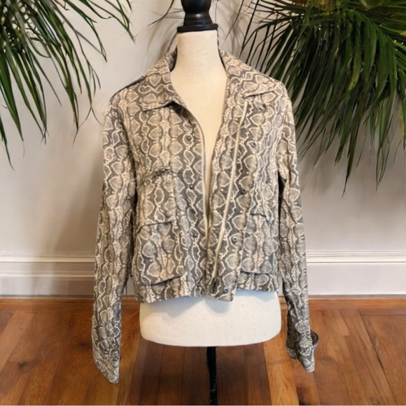 BLANKNYC Snakeskin Print Moto Jacket - Medium - Picture 6 of 14